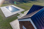 Aerial Pool and Poolhouse